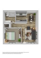 One Bedroom Classic 0246 floor plan